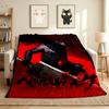 Berserk Knight Flannel Blanket Throw Blanket Soft Warm Sofa Bed Camping Car home Decor Unique Christmas Gift C930953