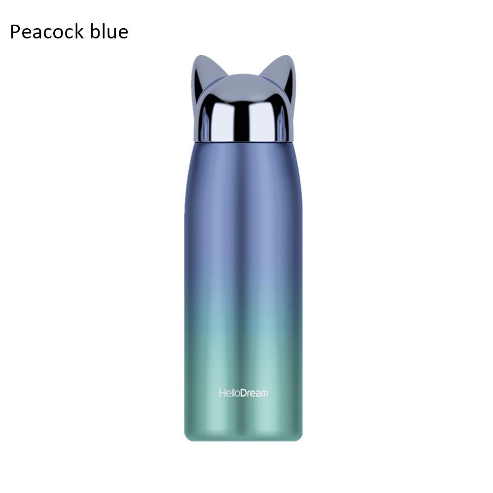 300/320ml Thermos Bottle Stainless Steel Vacuum Flasks Cute Cat Ear Thermal Cup Portable Travel Outdoor Mug for Coffee Tea Milk