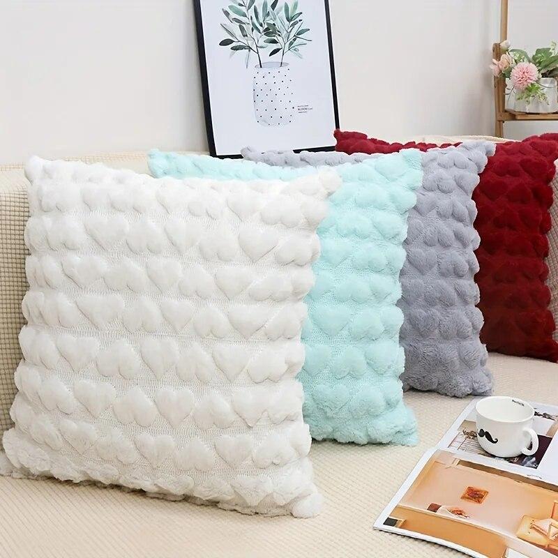 Современный однотонный чехол для подушки Love Plush Throw, чехол для подушки ко Дню Святого Валентина, для дома, комнаты, спальни, гостиной, декора дивана
