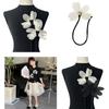 2pcs Cloth Fabric Flower Brooch Pins Lace Flower Corsage Lapel Pin for Cloth Handmade Jewelry Wedding Party Accessories