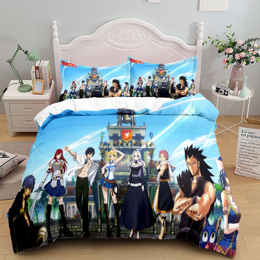 Passionate Natsu Comics Duvet Cover Set Usa King Queen Double Full Twin Single Size Kids Bed Linen Set