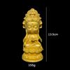 Umora Cute Kannon Statue, Wood Carving, Boxwood, Kannon Bodhisattva Figurine, Protection from Evil, Feng Shui, Entryway, Good Luck Charm, Buddhist