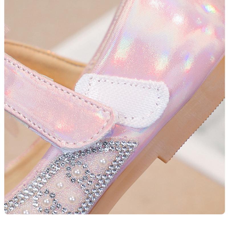 Spring and Autumn Fashion Star Rhinestone Bowknot Girls Beautiful Sandals