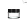 Plastic Empty Jars With Black Lids Canister Face Cream Container Storage Box Portable Travel Bottle Home Supply Makeup Tool