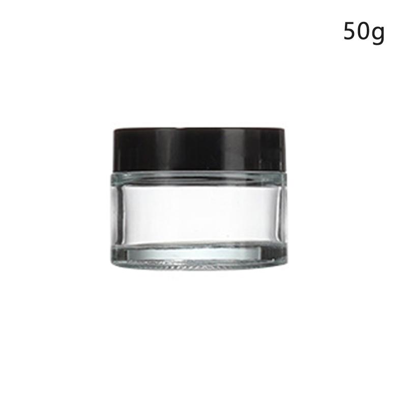 Plastic Empty Jars With Black Lids Canister Face Cream Container Storage Box Portable Travel Bottle Home Supply Makeup Tool