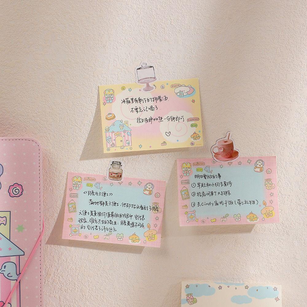 Journal Aesthetic Note Paper Non-sticky Message Paper Multifunction Lovely Memo Pad  Diary