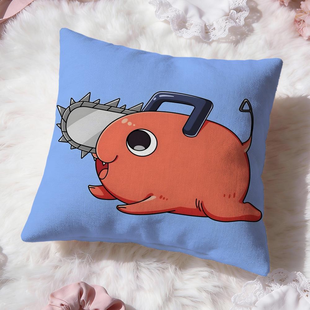 cChainsaw Manss anime Cushion Cover Premium Comfort Reversible Pillow Cove -Two in One Design for Any Room & Car Interior