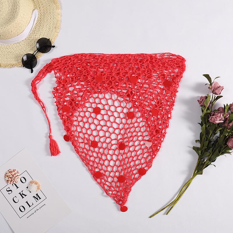 Hand-Crocheted Sequin Bikini Cover-Up Skirt