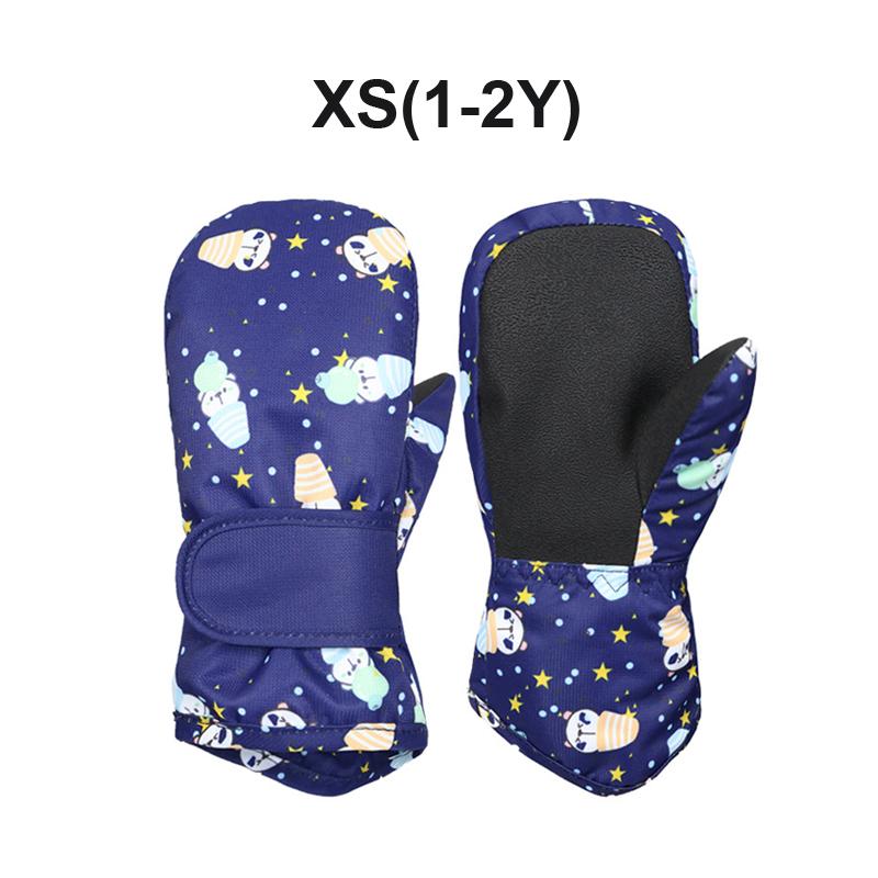 Cartoon Baby Winter Gloves Thicken Waterproof Kids Anti-Slip Skiing Gloves Outdoor Warm Snow Children Mittens for Girls Boys 1-6Y