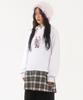 Panyoung Lovit Hooded Check Dress White Gray
