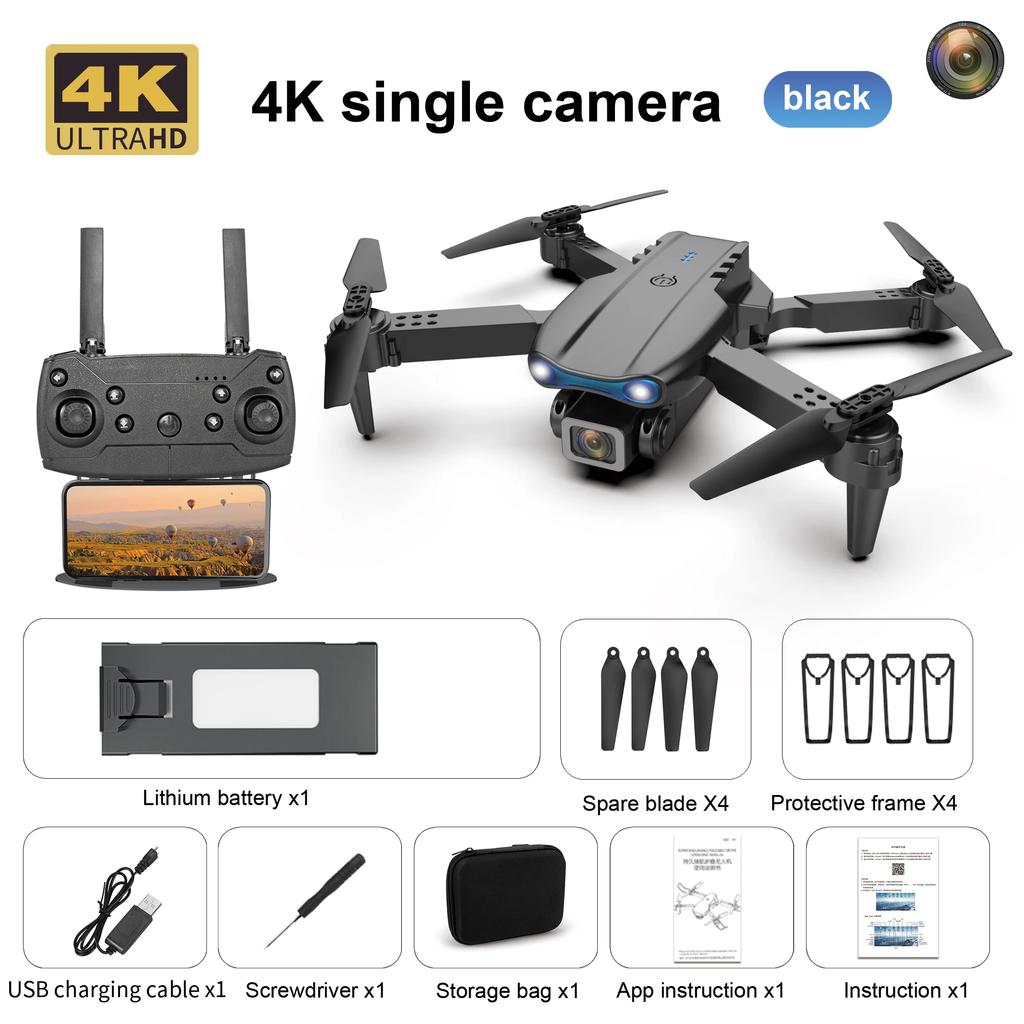 E99 Pro Drone with 4k Professional Camera Aerial Photography Dual Camera HD Camera Three sided Obstacle Avoidance Quadcopter