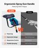 VEVOR Industrial Concrete Sprayer with Wheeled Cart, 14L Stainless Steel Sprayer, Heavy Duty Tri-Poxy Pump Sprayers, 52cm Wand, 1.2m & 3m Hoses