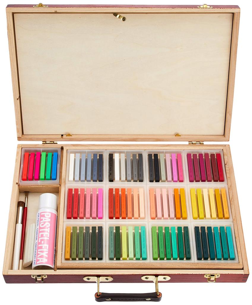 Пастель Nouvelle curry, набор из 150 цветов в деревянной коробке