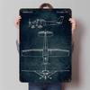Чертеж самолета Cessna 172 Металлический настенный декор Винтажный авиационный декор Первый полет 1955