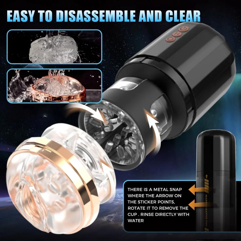 Automatic Male Masturbators Cup Thrusting Rotating Vibration Hands Free Pocket Pussy Stroker 3D Realistic Sleeve Adult Sex Toys