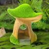 Green Mushroom House Simulations Landscape DIY Bonsais Crafts Realistic Colorful Mushroom House for Aquariums Fish Tanks