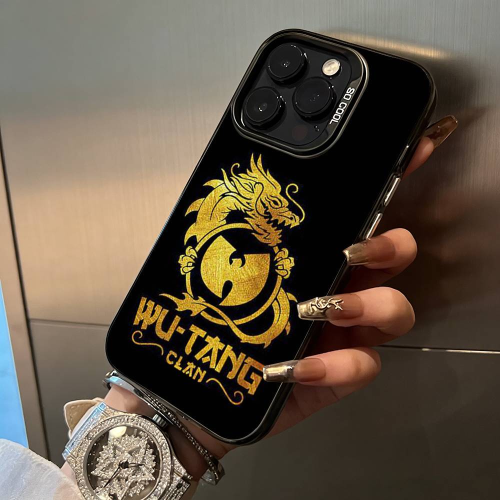 Wu-Wu-T-Tang -Clan For iPhone 17 16 15 14 13 12 11 Pro Max XS 17 Air Silicone Colored Silver Bumper Cover