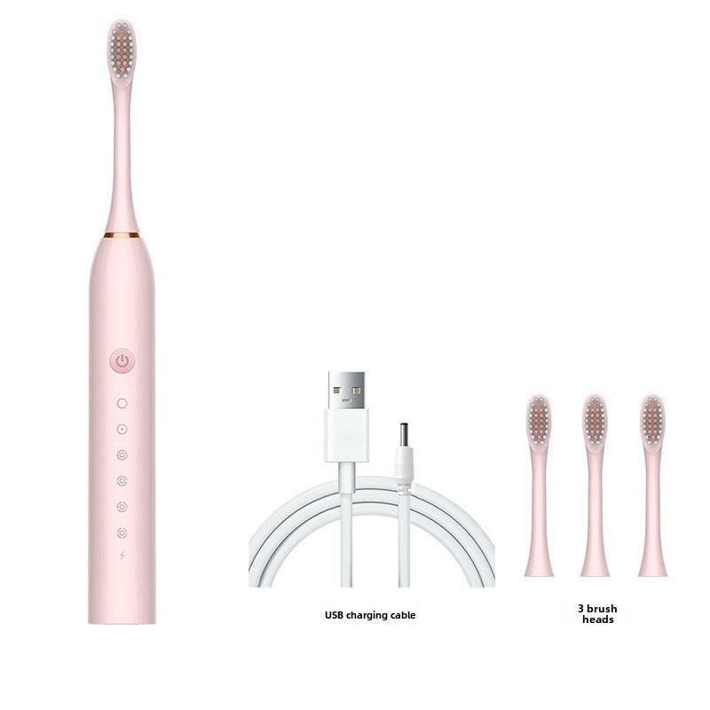 Универсальная перезаряжаемая звуковая зубная щетка для взрослых и детей — мягкая щетина, полностью автоматическая, трансграничный дизайн