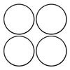 4Pcs 16 Inch Wheel Rim Protector Ring Anti Scratch Self Adhesive Wheel Rim Guard Trim Ring for Flat Rim Edge Car Black
