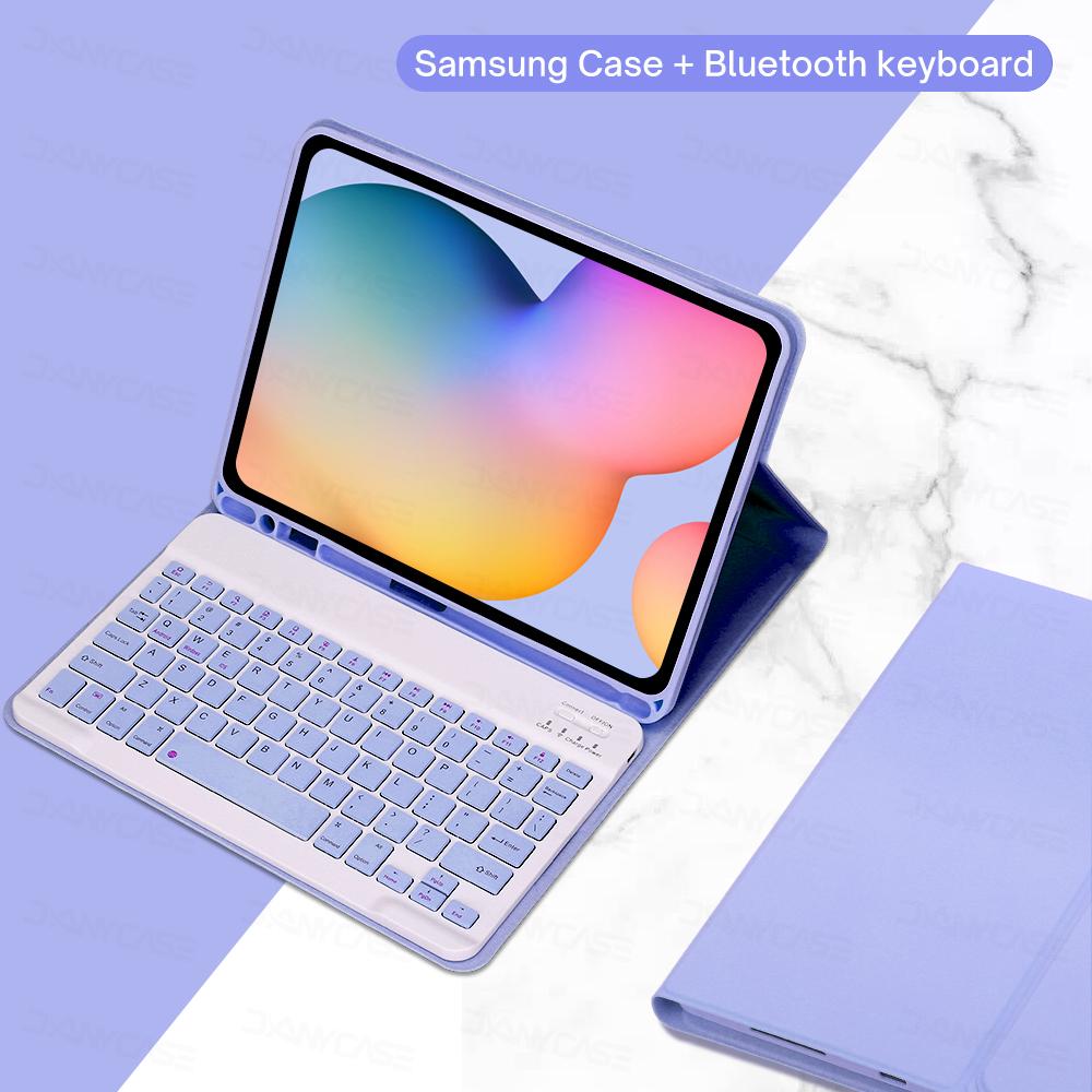 Кожаный чехол с Bluetooth-клавиатурой для Samsung Galaxy Tab A8 10,5 S6 Lite 10,4 S7 S8 S9 11in S7 Plus S7 FE S8 S9 Plus 12,4, чехол для планшета