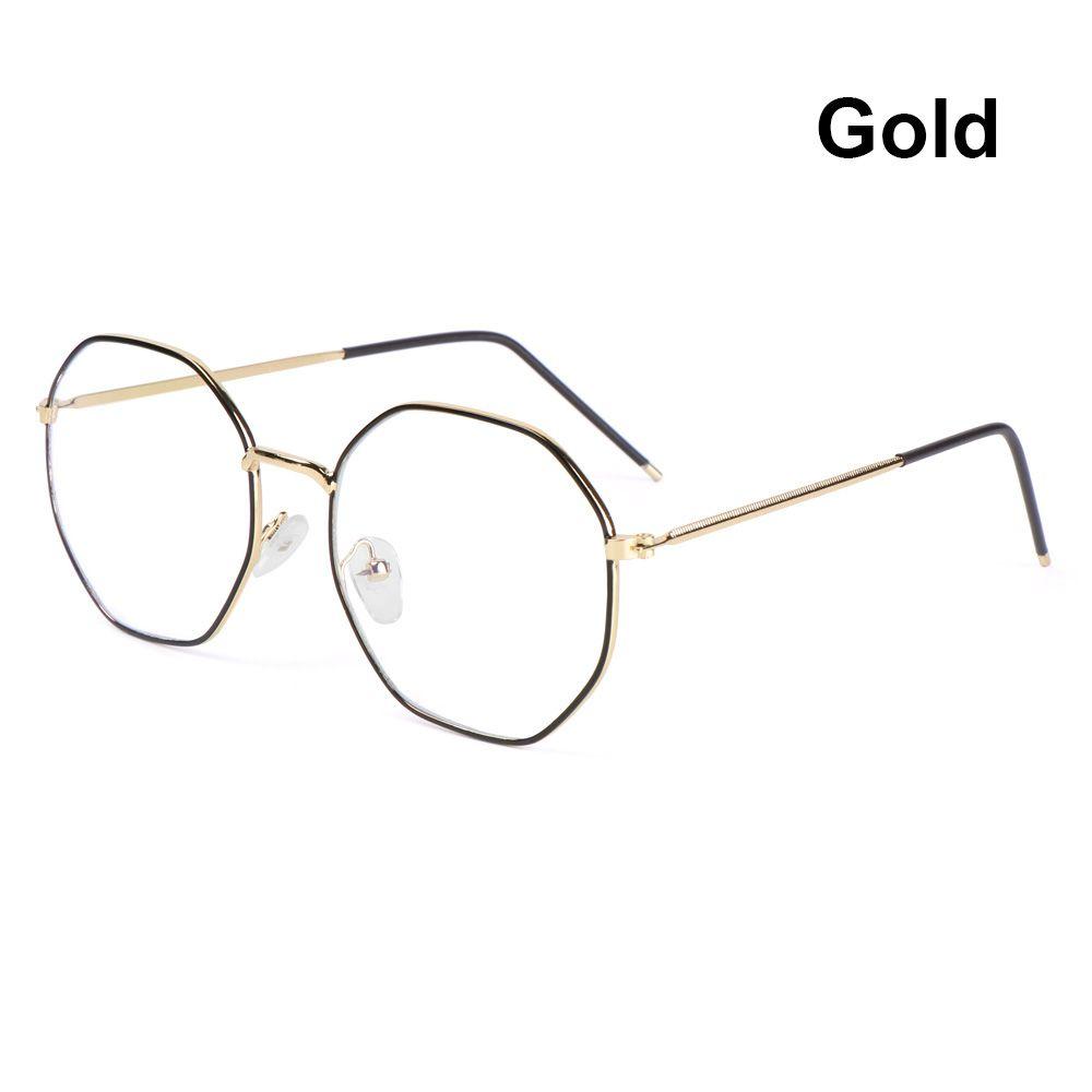Computer Portable Polygon Anti-Blue Light Eyeglasses Ultra Light Frame Eye Protection Metal Glasses