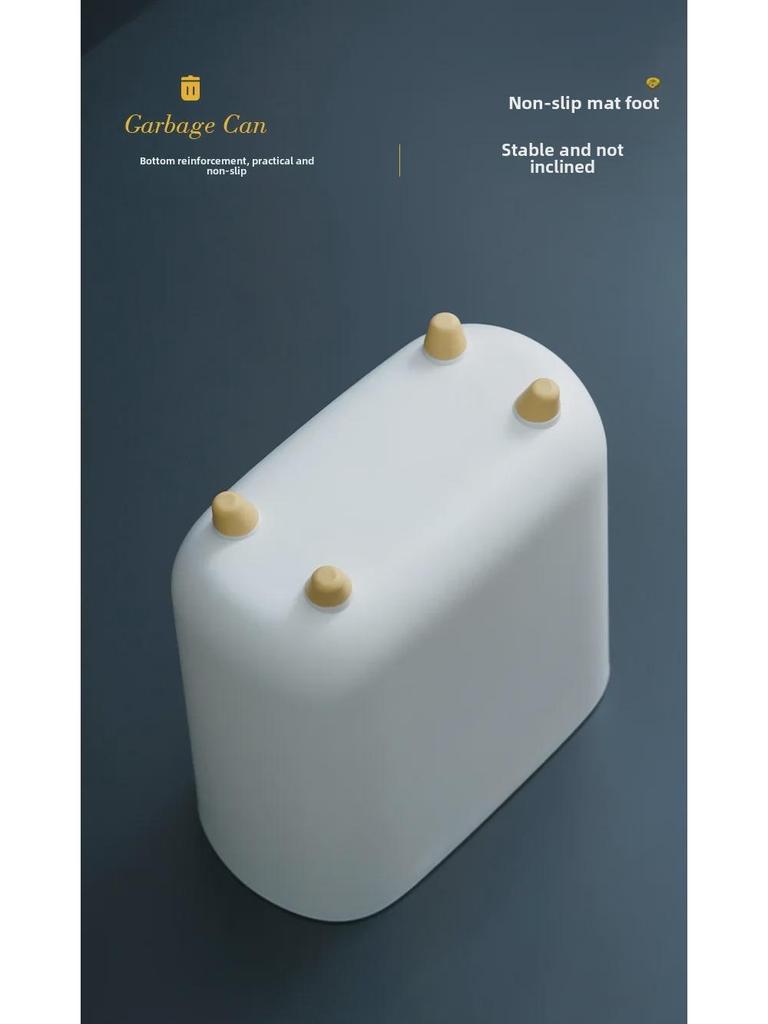 Compact Press-Top Trash Can for Bathroom, Bedroom, or Kitchen