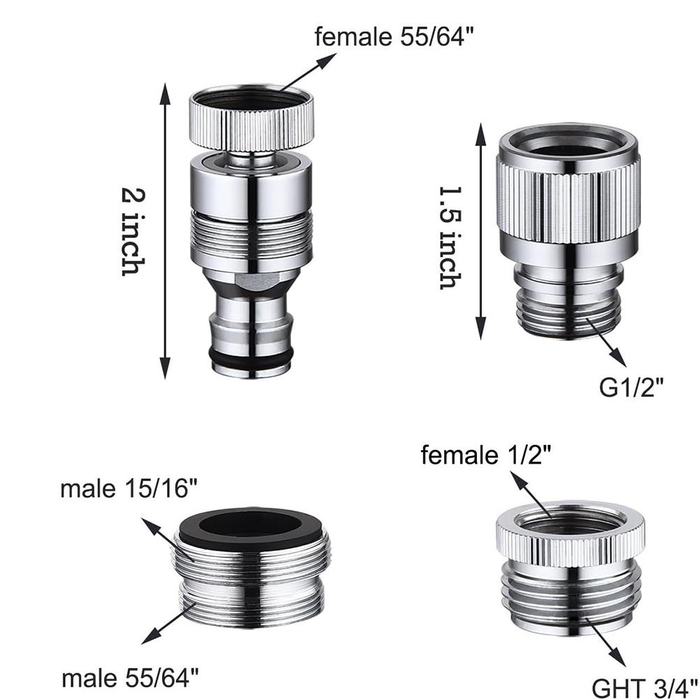 Набор адаптеров для крана Соединители для садового шланга и душа Быстросъемные соединители Адаптер для шланга Фитинг для раковины Для инструментов для полива сада