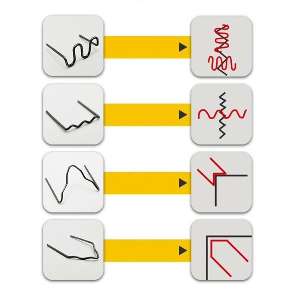 Rosfix Zszywki do Plastiku w Kształcie Litery S 0,6mm – 100 Sztuk | Wysoka Jakość Tworzywa | Idealne do Motoryzacji i Rzemiosła
