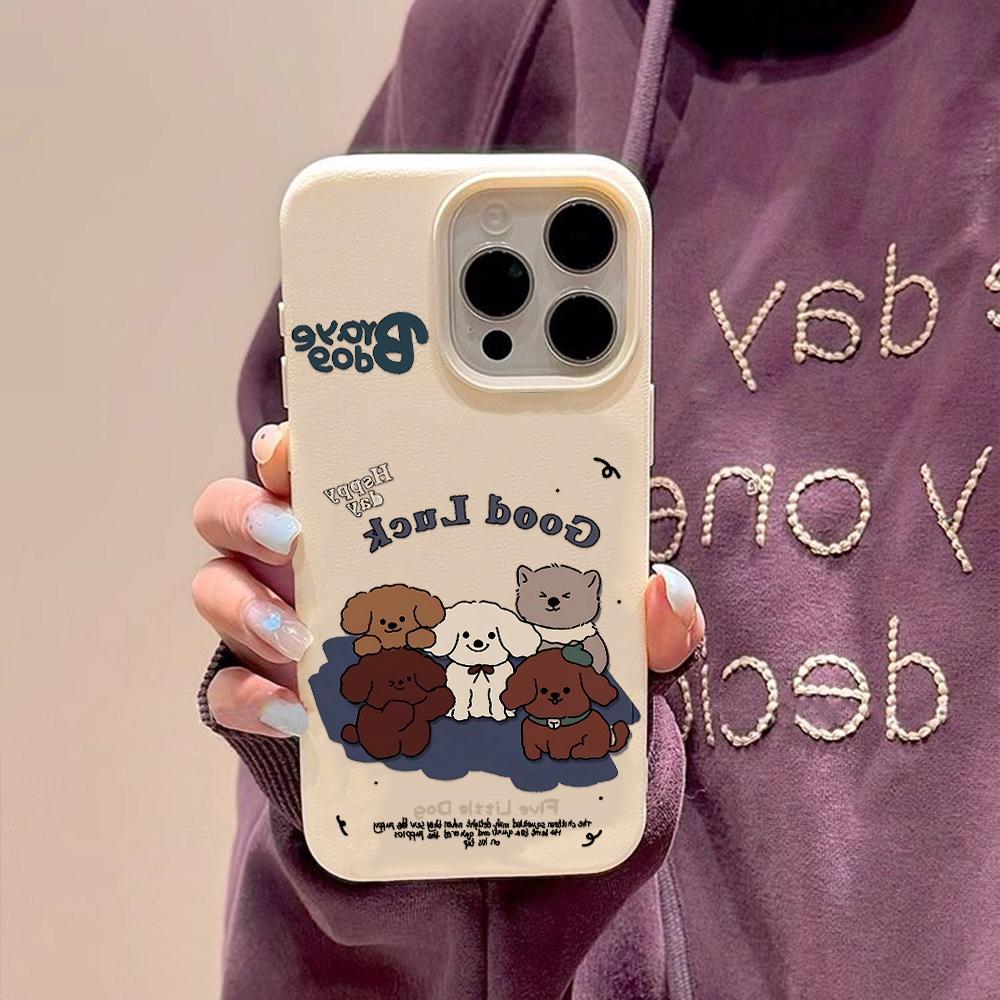 Чехол для телефона iPhone 11 13 XR XS Max, чехол для iPhone 12 14 15 16 Pro Max 12 Pro 15 Plus, кожаный, окрашенный, водонепроницаемый, устойчивый к падениям и износу, мультяшный