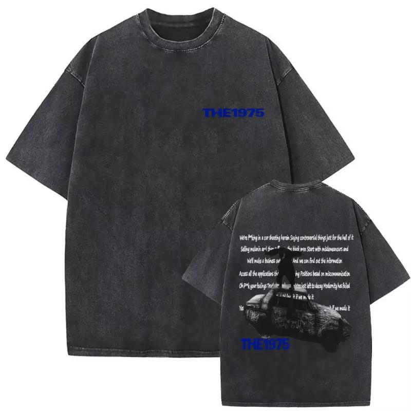 Washed Vintage The about You Print Tshirt Being Funny in A Foreign Language Album Tshirt Unisex Women Hip Hop Casual T Shirt