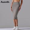 Auroth однотонные юбки эластичные тонкие юбки с высокой талией летние повседневные юбки для девочек