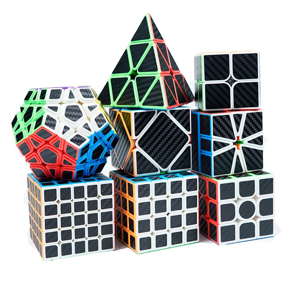 MFJS Moyu Стикеры из углеродного волокна Кубик Рубика 2x2 3x3 4x4 5x5 Позитивная Пирамидка Мегаминкс Кубо Магико Подарок для Детей Игрушка St Практическое Использование