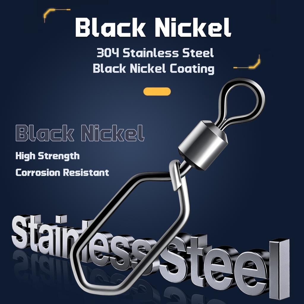 Рыболовные вертлюжки с застежкой 25~60 шт. из нержавеющей стали рыболовный вращающийся бочкообразный вертлюг замок-клип коннектор для рыболовной приманки морская вода