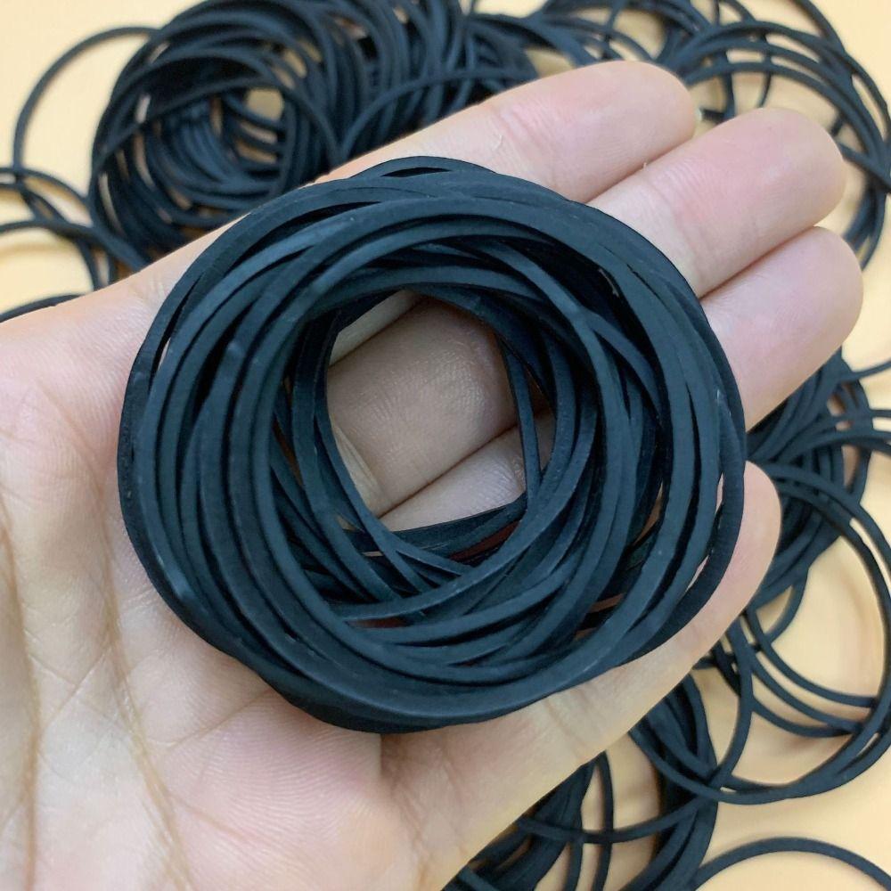 300pcs Small Elastic Band Black Soft Elastic Bands Strong Rubber Bands Office
