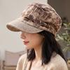 Womens Vintage Plaid Newsboy Cap With Short Brim - Lightweight Warm Beret Style Hat Winter