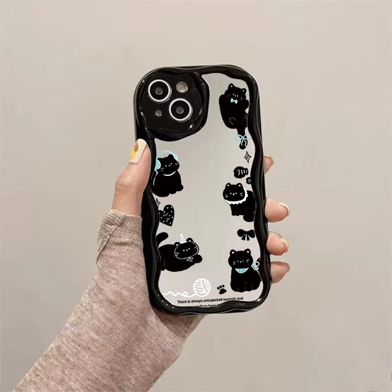 Милый Чехол-Шнурок с Зеркалом-Кошкой для Motorola Moto Edge 50 Fusion Pro Ultra G84 G14 G75 G35 G05 G15 G22 G30 G24 G54 G34 E13 E22 G35