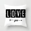Home decorated black and white geometric cube letter printing cushion cushion car bedroom living room sofa pillow sleeve