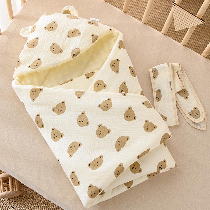 Детское одеяло в роддом для новорожденного, бобовое вельветовое одеяло, принадлежности для новорожденных, одеяло с цветочным принтом, тонкий вариант для весны и осени
