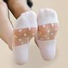 5 Pairs Women Polka Dot Patterned Socks Fashionable Versatile Trendy Creative Socks Comfortable Breathable Casual Short Socks