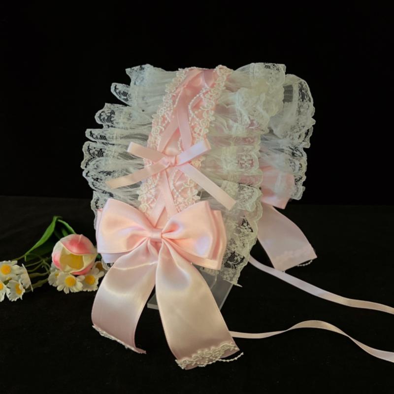 Женская повязка для волос Лолита Повязка на голову Сладкий бант Кружево Аксессуар Лолита Японская Лолита Горничная Универсальный Каваи Головной убор