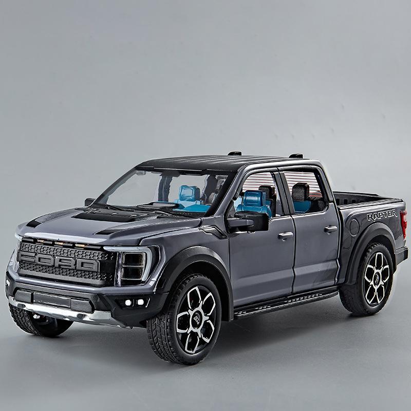 1:20 Форд Раптор F150 Пикап Игрушечная Модель Машины Со Звуком Светом Открывающимися Дверями Литая Металлическая Модель Коллекция Игрушек Друг