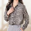 Fashion Sexy Snake Pattern Long Sleeve Loose Shirts Women Button Up Base Casual Women's Blouses Tops Elegant Slim Fit Turn Down Collar Shirt New 26338