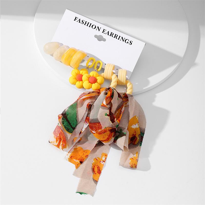 Красочные серьги-капли для женщин, модные геометрические акриловые серьги из смолы, ювелирные изделия для вечеринок