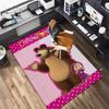 Russian animation Masha and the Bear Fairy Tale Cartoon Carpet Soft Home Living Room Bedroom Door Mat Outdoor Picnic Ground Mat rug T4