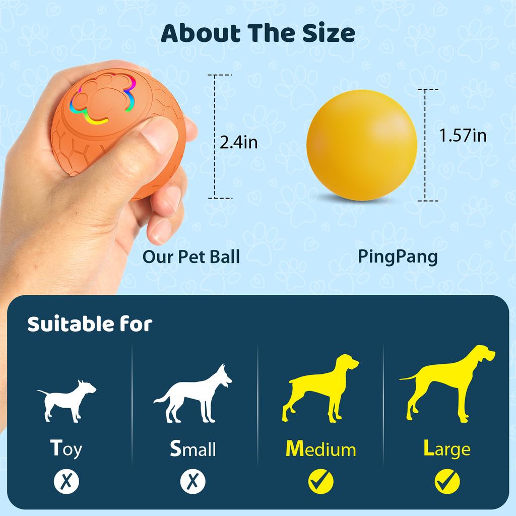 Игрушечный мяч для домашних животных — Интерактивные игрушки для собак Jolly Ball Пастушья мяч для собак — Двухрежимный дизайн радара