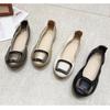 Spring Autumn Ballet Flats Women Boat Shoes Round Toe Flat Single Shoes Elegant Ladies Brand Soft Comfortable Plus Size 42 D157