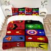Superhero Symbol Collage Print 3Pcs Bedding Setduvet Cover With 2 Bedropillowcase Home Birthday Gift