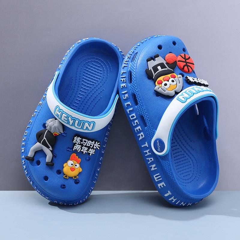 Удобные Дышащие Летние Мультяшные Клоги для Девочек и Мальчиков для Игр в Помещении и на Открытом Воздухе