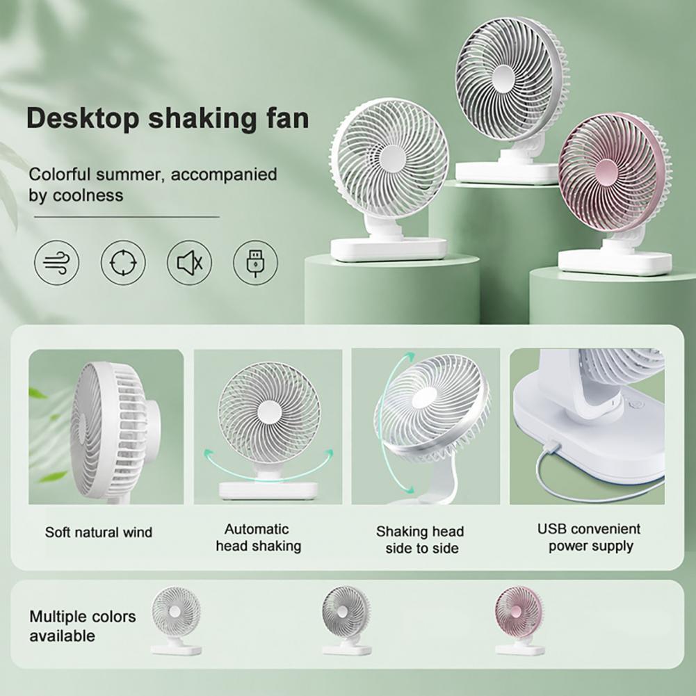 Portable Desk Fan, Small Air Circulating Fan, 3 Speed Quiet Cooling Fan Adjustable Tilt Head For Office Dorm And Kitchen