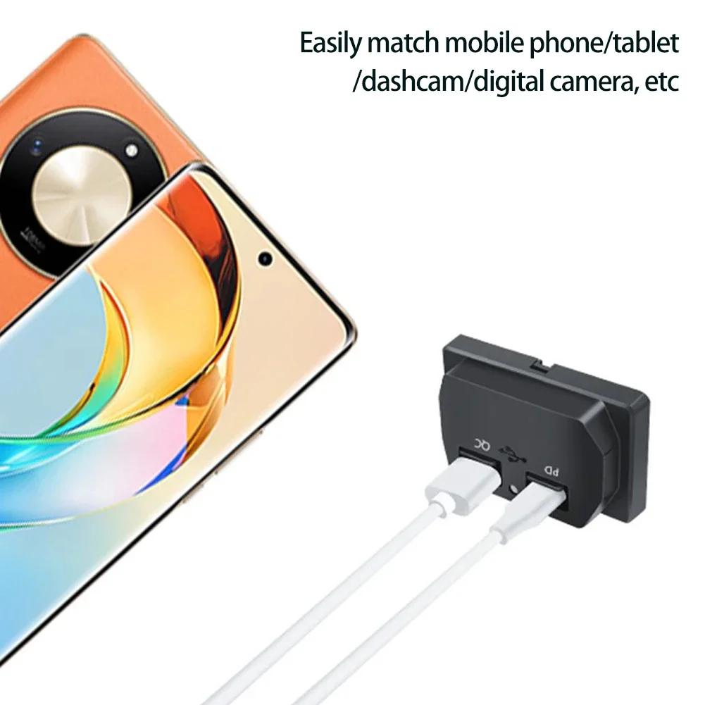 Автомобильное зарядное устройство QC 3.0 USB PD Type C, быстрое зарядное устройство 12 В-24 В с переключателем, светодиодная розетка, быстрая зарядка для мотоцикла, автофургона, Boa